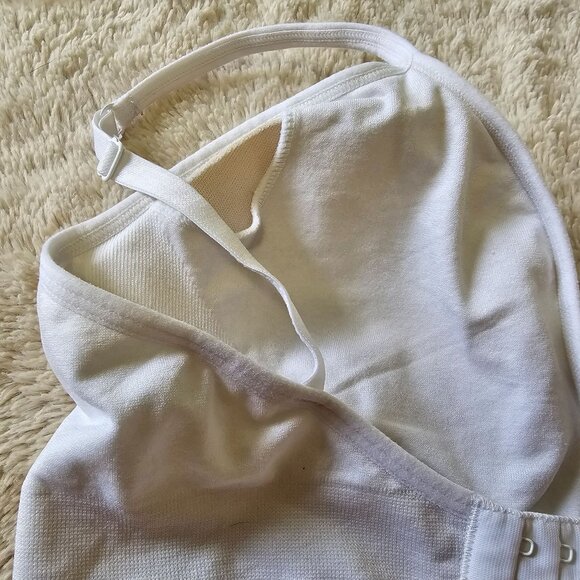 Dkny Womens White Nylon/Spandex Wireless Bra Size L Bralette - Picture 7 of 8